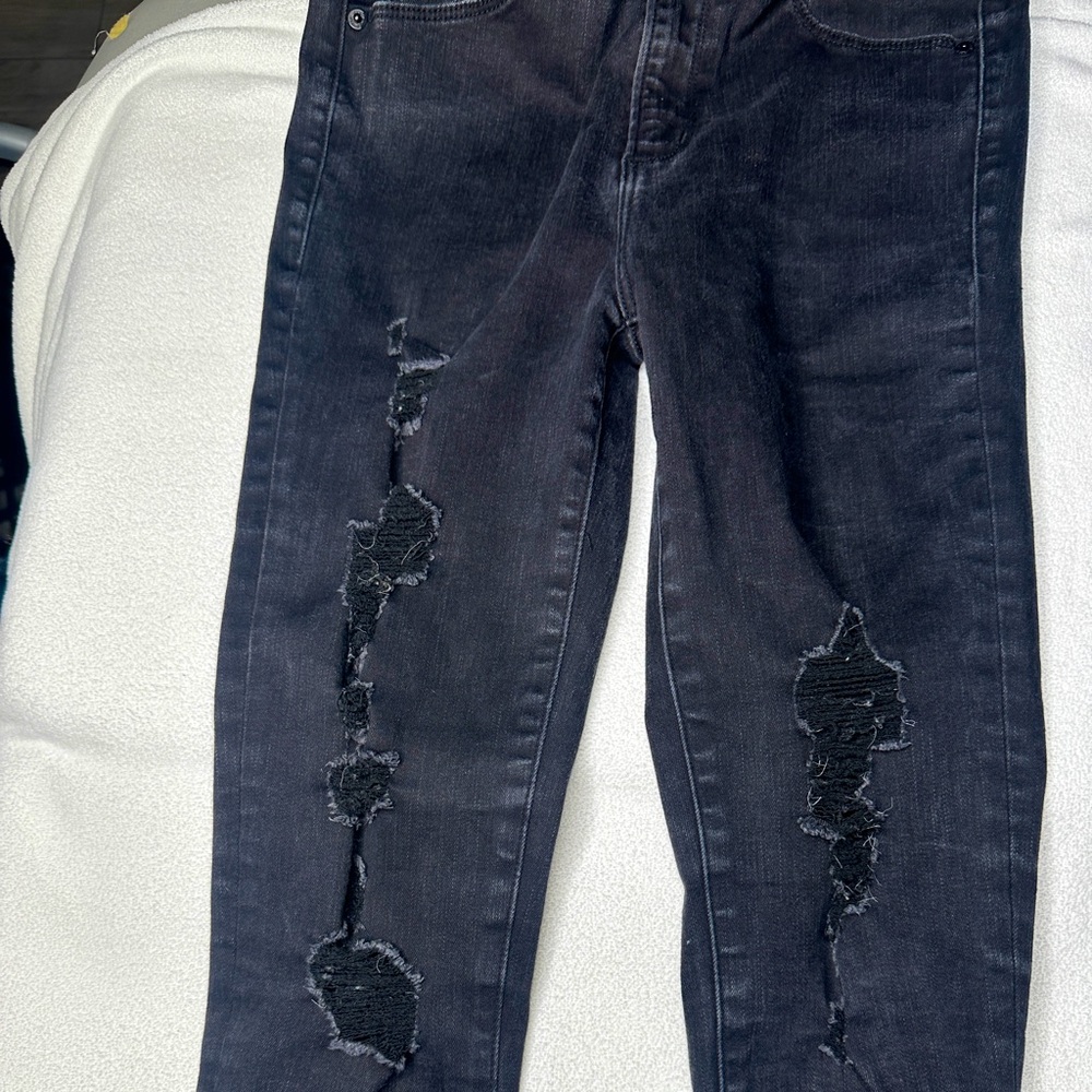 Abercrombie & Fitch Simone High Rise Super Skinny Distressed Jeans - Picture 5 of 8